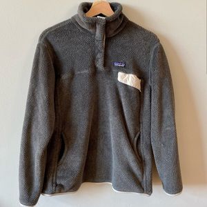 Patagonia Women's Gray Re-Tool Snap-T Fleece Pullover SIZE XL